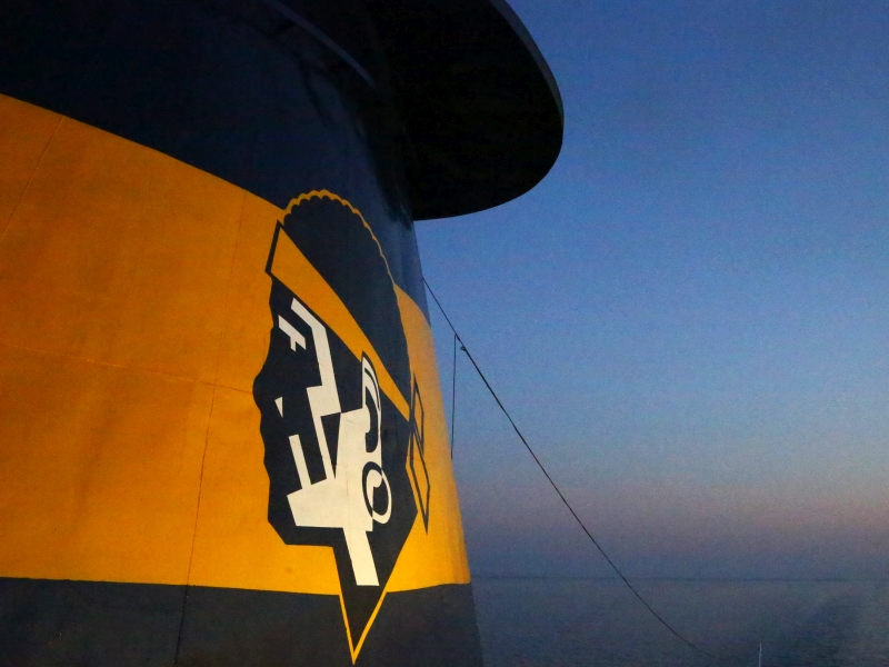 Das nationale Symbol der Korsen und der Corsica Ferries. (c) Andreas Burkert